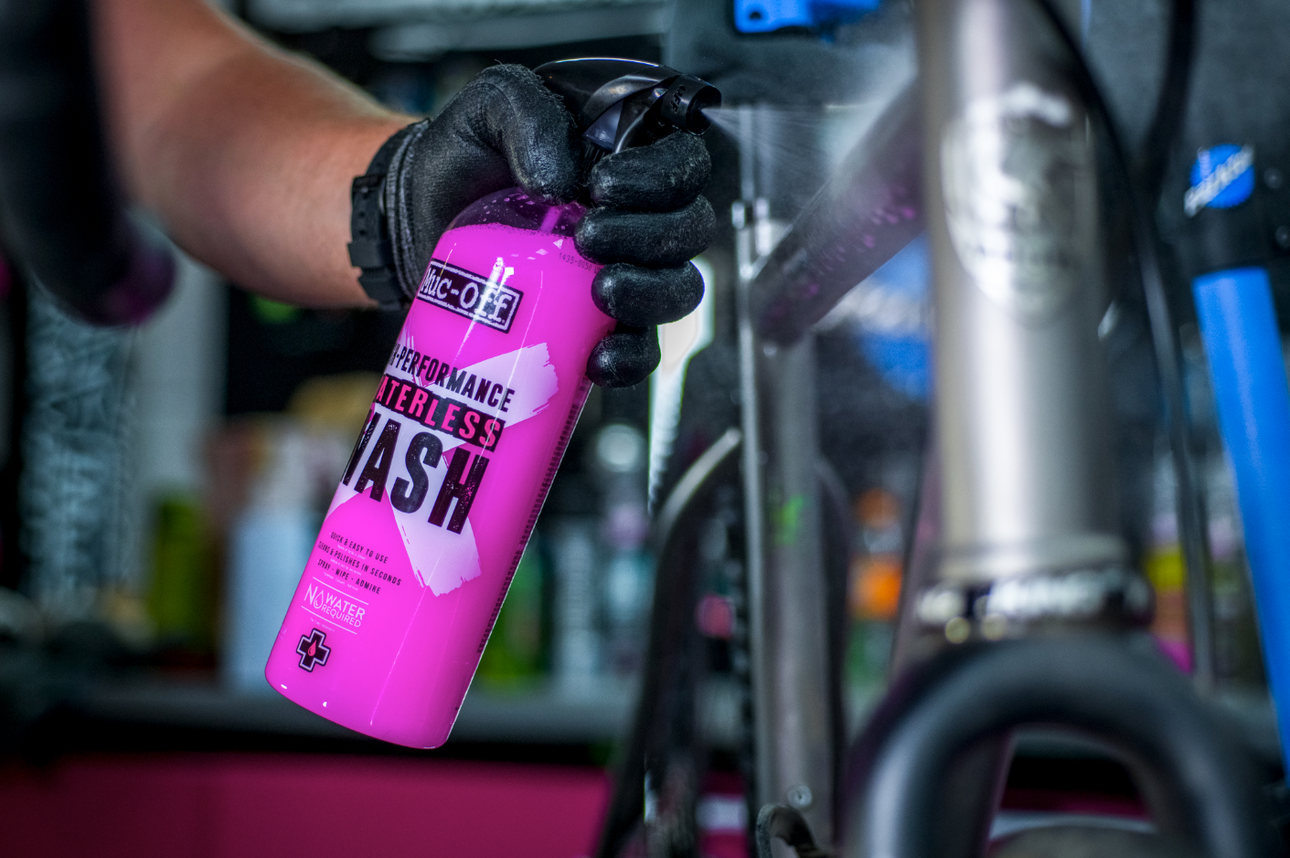 Cleaning a bicycle indoors