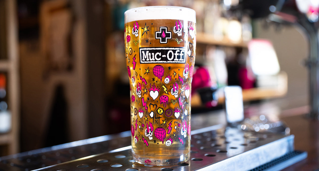 Muc-Off Pint Glass - Post Ride Cold Ones. Upgraded.