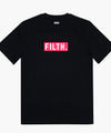 FILTH. T-Shirt - Black & Pink Logo