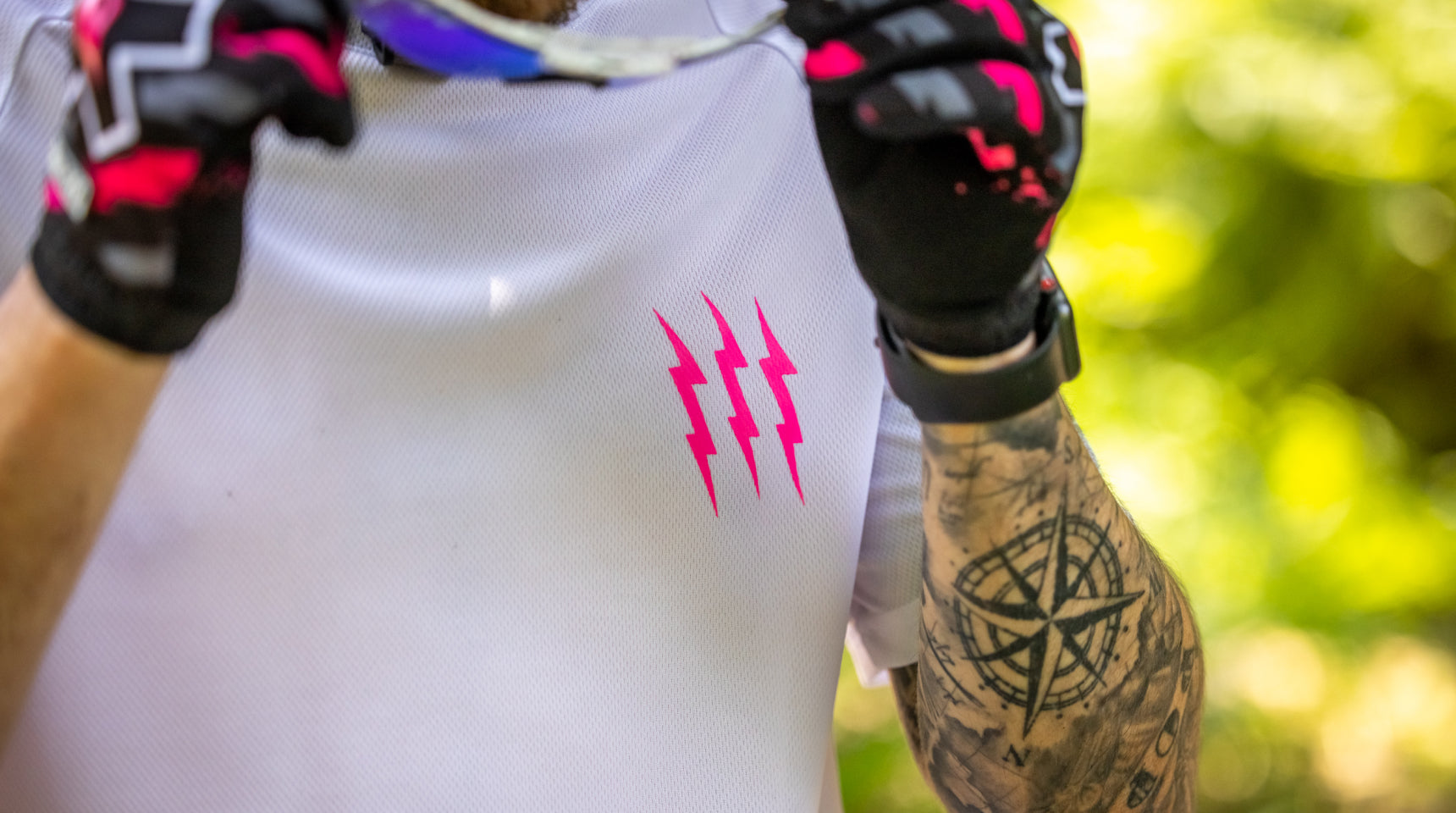 White mtb jersey store