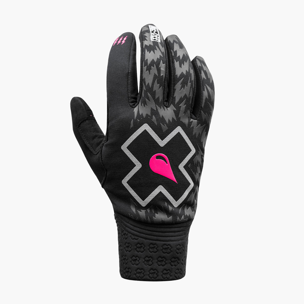 Winter Rider Gloves Black Grey Bolt