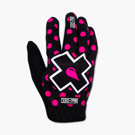 Rider Gloves - Pink Polka