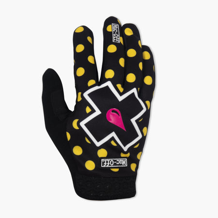 Rider Gloves - Yellow Polka